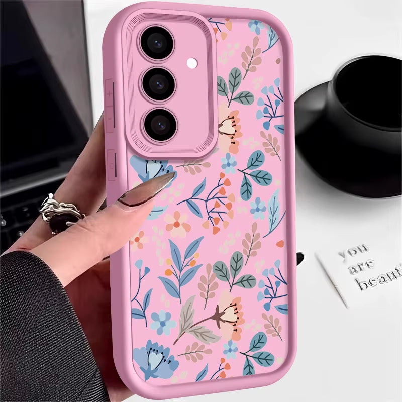 Small Flowers Phone Case for Samsung Galaxy S26 S22 S23 Ultra plus S25 Edge S24 FE A57 A37 A17 A55 A54 A15 A16 A56 A26 A36 Cover