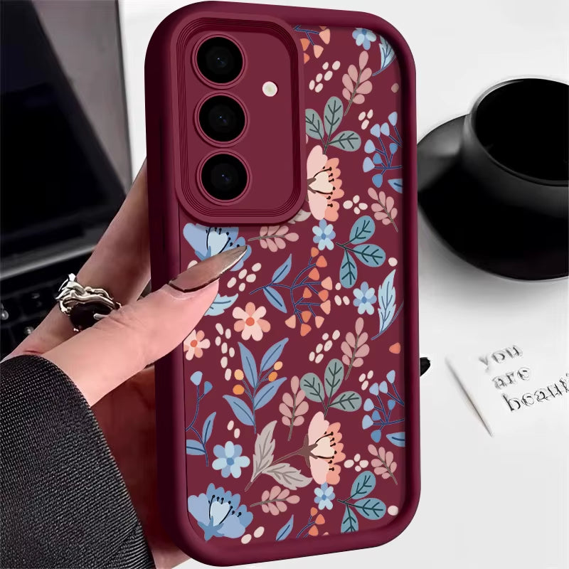 Small Flowers Phone Case for Samsung Galaxy S26 S22 S23 Ultra plus S25 Edge S24 FE A57 A37 A17 A55 A54 A15 A16 A56 A26 A36 Cover