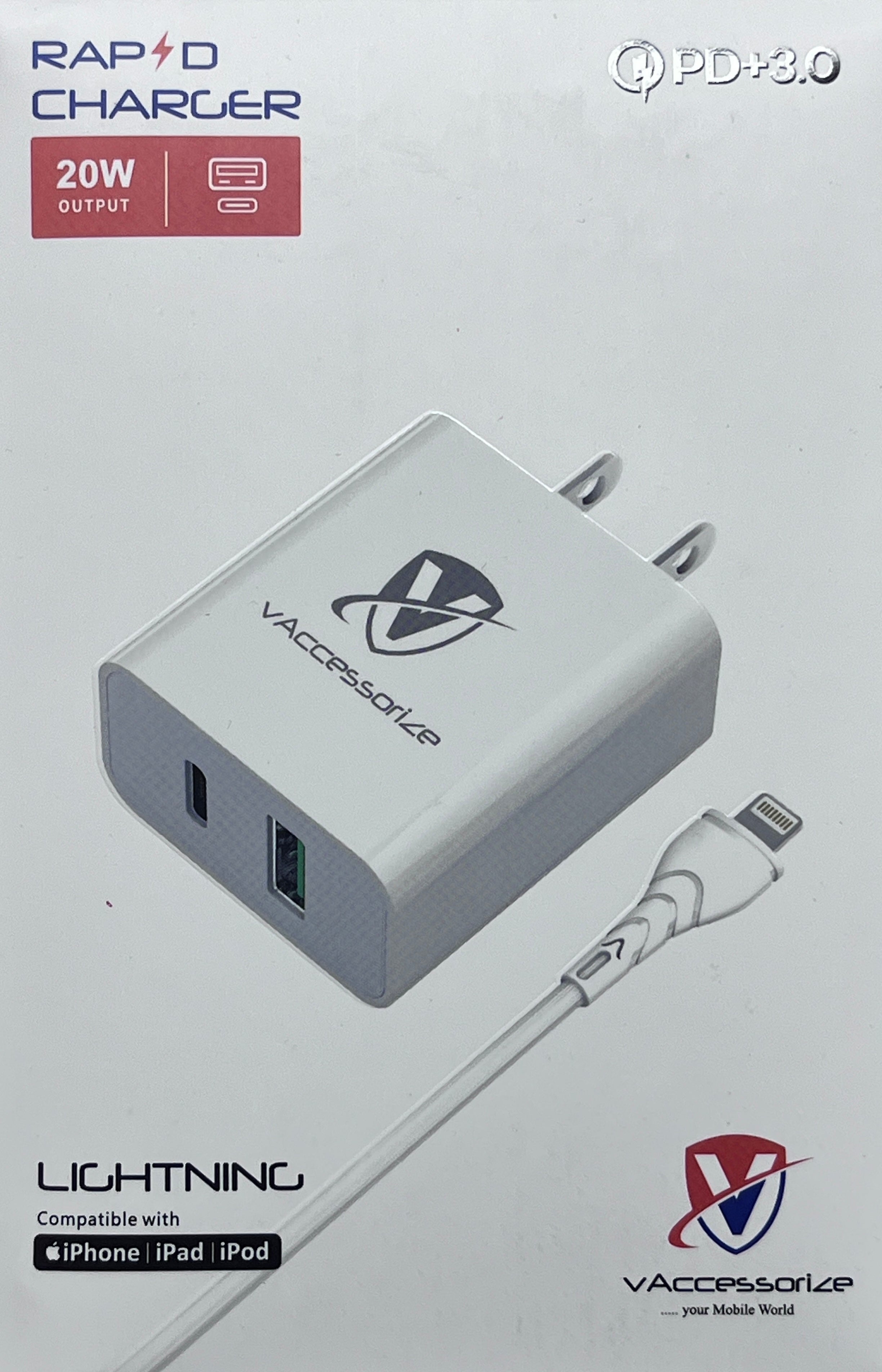 Dual USB Charger with Type A and type C port